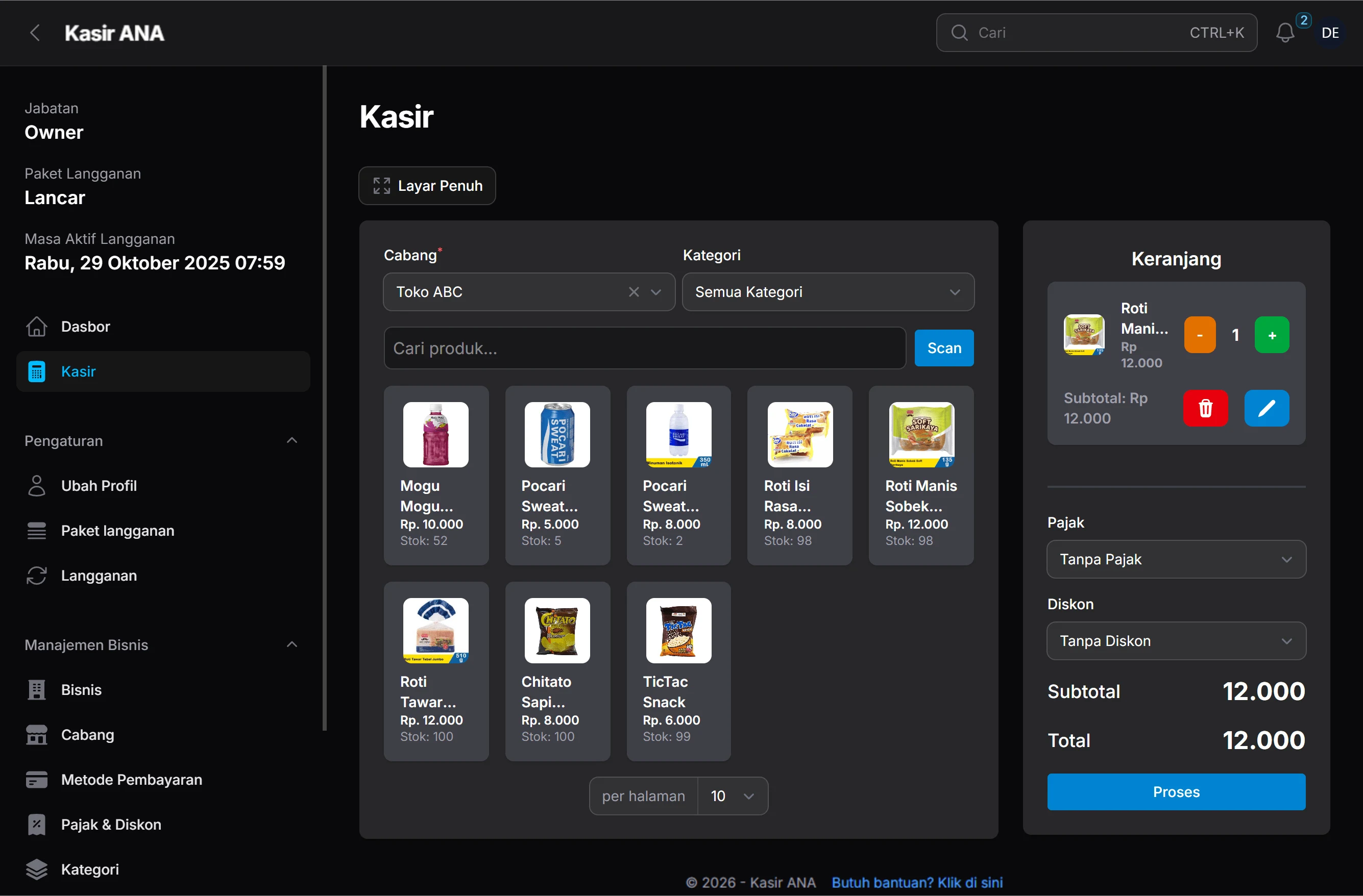 dashboard overview dark